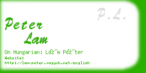 peter lam business card